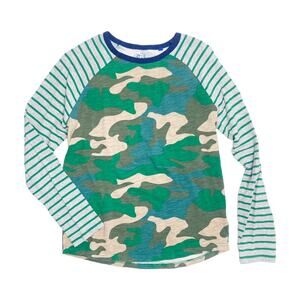 Boden Camo Raglan Slub Knit Long Sleeved Tee 13/14